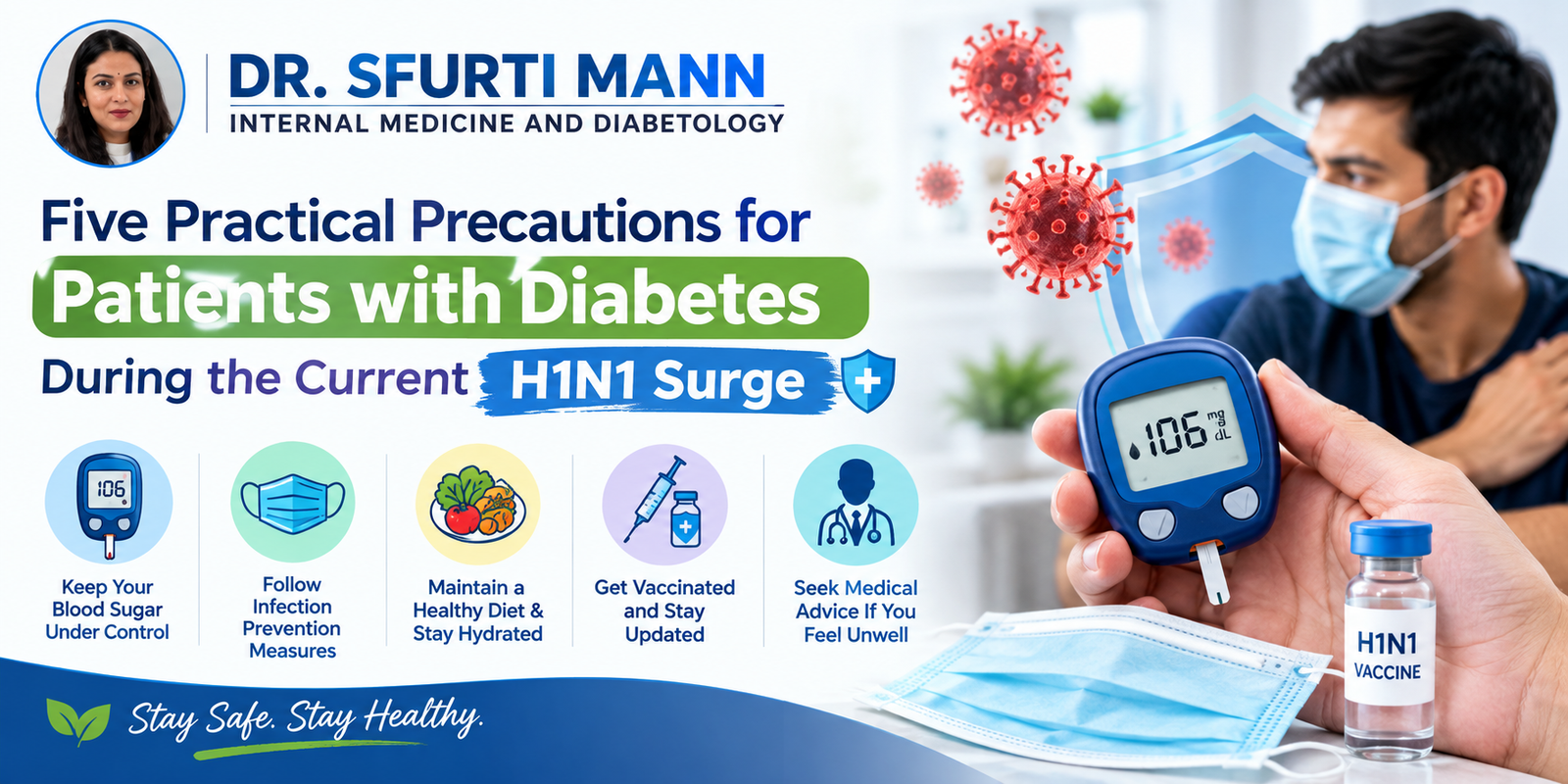 Five Practical Precautions for Patients with Diabetes During the Current H1N1 Surge